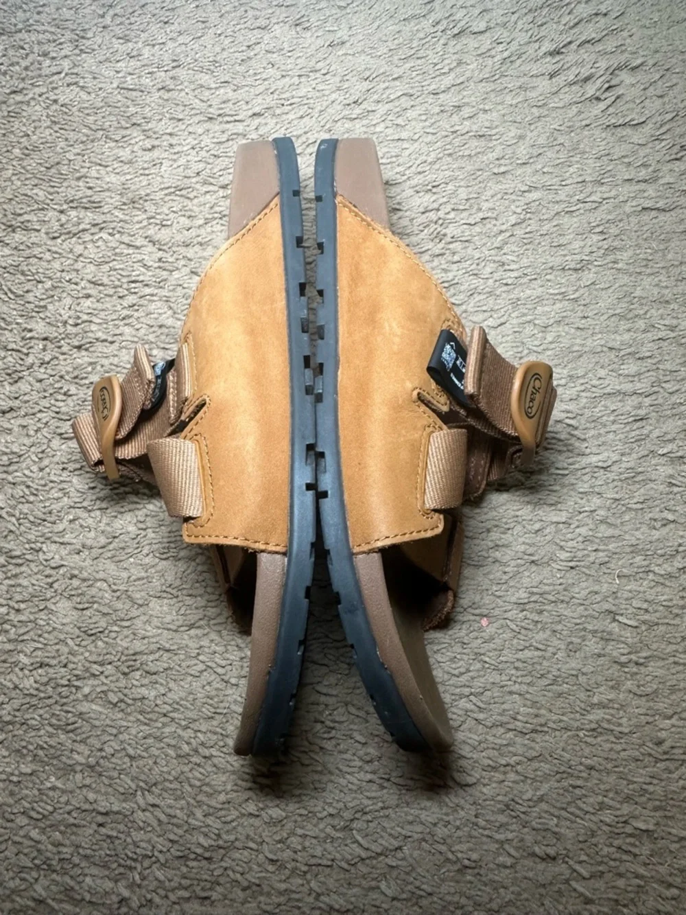 Chaco Women's Lowdown Leather Slide Sandals Size 6 Camel Color